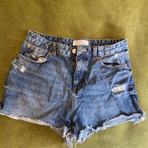 Blue Ripped Jean Shorts Size 6/8
